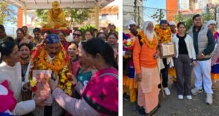 लोक कला साधक सम्मान से सम्मानित होने के बाद गृह नगर पहुंचे प्रकाश बिष्ट, लोगों ने किया भव्य स्वागत